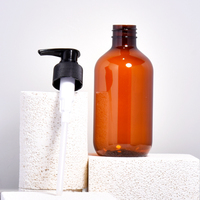 Bouteille d'émulsion écologique de 250ml Bouteille d'huile capillaire de 100ml Bouteille cosmétique en plastique transparent pour animaux de compagnie de 500ml avec pompe à lotion