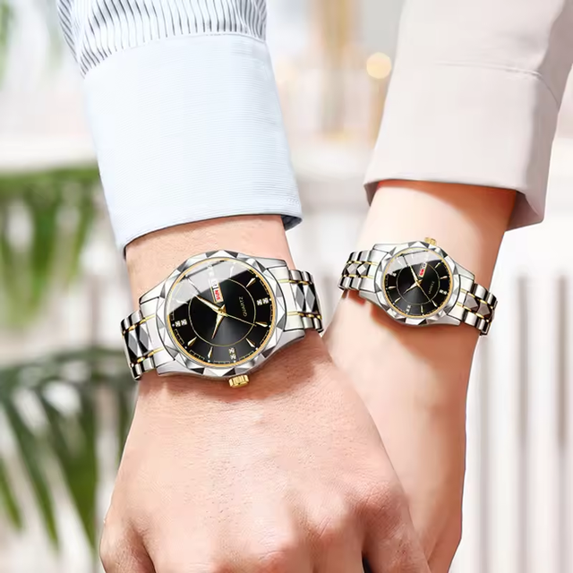 Custom Logo Ladies Golden Waterproof Luminous Round Quartz Watch Women for Business Party
