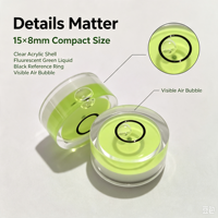 Niveau à bulle universel rond de 15 mm avec échelle pour le nivellement des plans de travail, vente en gros CE