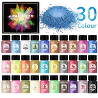 Poudre de Mica en Gros, Pigment Effet Nacré, Lot de 30 Couleurs pour Revêtement, Résine Époxy, Bricolage, Inorganique