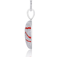 Collier pendentif en forme de cœur en cristal de glace, plaqué or, plaqué argent, plaqué rhodium, chaîne en laiton avec zircon, bijoux hip-hop