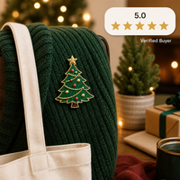 Broches en métal Arbre de Noël 3D Émail Souple Brillant UV Épingles Étoiles Bijoux de Fête Vente en Gros Usine Épingles de Revers