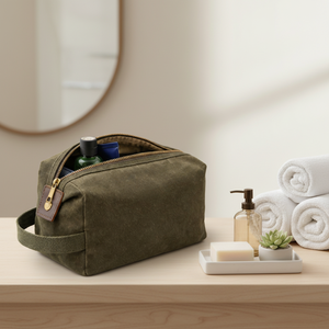 Bolsa de <span class=keywords><strong>Maquillaje</strong></span> de Lona Verde, Personalizada, al por Mayor, Duradera, Ecológica, Portátil, con Cierre, para Viajes y Cosméticos, para Chicas - Product Image 4