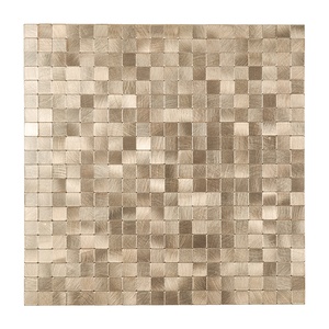 Mosaico de Aluminio Dorado Champán Listo para Enviar, con Acabado Cepillado y Adhesivo - Product Image 1