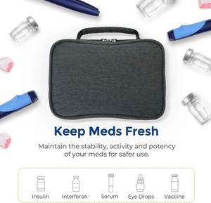 Étui de transport isotherme pour insuline, approuvé par la TSA, pour 8 stylos à insuline et fournitures diabétiques, avec poignée portable pour les voyageurs diabétiques - Product Image 5