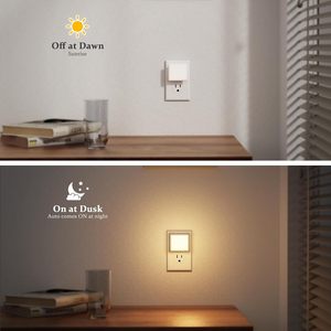 ไฟกลางคืนขนาดเล็ก 0.3W รูปทรงสี่เหลี่ยม พร้อมเซ็นเซอร์ตรวจจับแสงอัตโนมัติ ไฟ LED เสียบปลั๊ก ใช้ได้กับเด็กทารก เด็ก และผู้ใหญ่ - Product Image 3