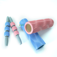 Rodillo de Espuma de Alta Densidad para Yoga y Masaje Muscular, Portátil, de EVA, PVC y ABS