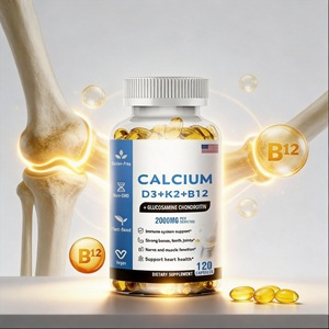Integratori in Softgel di Carbonato di Calcio ad Alta Purezza e Vitamina D3 K2 <span class=keywords><strong>B12</strong></span> per il Supporto della Salute Ossea e la Cura delle Articolazioni - Product Image 1