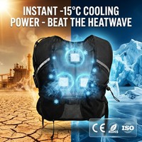 Gilet de climatisation semi-conducteur - Veste à refroidissement actif - Vêtement de travail de sécurité anti-ondes de chaleur pour les travaux en extérieur