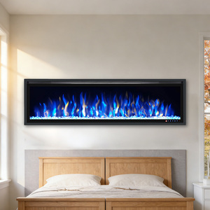 Chimenea Eléctrica Decorativa Empotrada <span class=keywords><strong>en</strong></span> la Pared con Llama Decorativa LED para el Hogar - Product Image 5