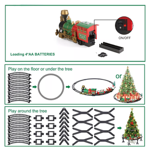 Juego de <span class=keywords><strong>tren</strong></span> de <span class=keywords><strong>Navidad</strong></span> Pista elevada Papá Noel Muñeco de nieve Árbol de <span class=keywords><strong>Navidad</strong></span> Luces de coche de carga Sonido Fácil de montar <span class=keywords><strong>Tren</strong></span> eléctrico <span class=keywords><strong>para</strong></span> vacaciones - Product Image 6