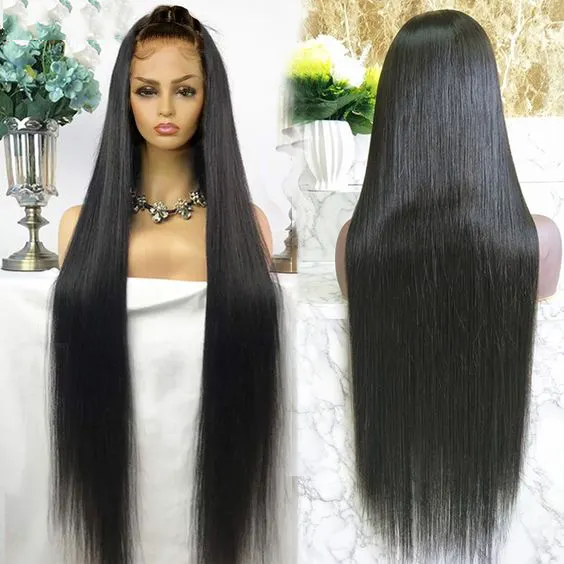 Free shipping full lace human hair wig,40inch hd transparent swiss full lace wig,180% 250% density human hair wigs 360 full lace