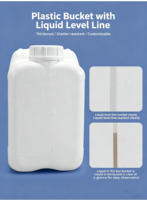 Nouvelle conception, seau carré empilable 3L 5L, seau en plastique HDPE, bidons de type F pour huile moteur, blanc, baril en plastique personnalisé
