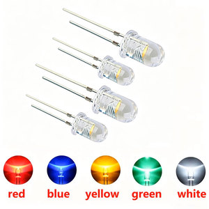 50 Piezas de Diodos LED de 3/5 mm, Intermitentes, Blancos, Rojos, Verdes, Azules, Amarillos, RGB, Destello Rápido y Lento, Difusos, Transparentes, Lámpara Emisora de Luz que Cambia de Color - Product Image 1