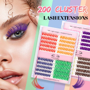 प्राकृतिक डी कर्ल व्यक्तिगत झूठी आंखें सफेद गुलाबी नीले हरे रंग के बैंगनी रंग के रंग की चमक - Product Image 2