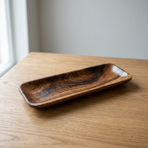 B.S INTERNATIONAL Bandeja de Madera Lacada, Duradera, Hecha a Mano, con Acabado Pulido, de Grado Alimenticio, Ligera, para Servir - Product Image 1