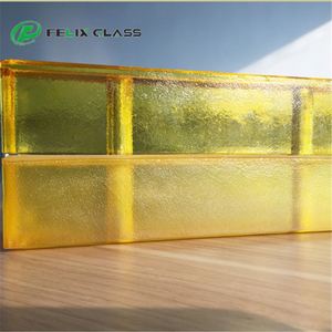 İç Mekan Ev Dekoratif Endüstriyel Aydınlatma Renkli Katı Cam Tuğla Delikli Su Geçirmez ve Yüksek Işık Geçirgenliği - Product Image 3