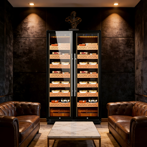 ตู้เก็บซิการ์ไฟฟ้าในตัวสำหรับใช้ในบ้าน พร้อมหน้าจอดิจิตอล ควบคุมด้วยแอปพลิเคชัน ตู้เย็นคอมเพรสเซอร์ ความจุ 860 ลิตร - Product Image 6