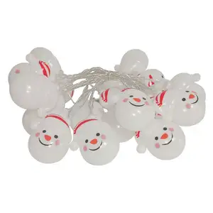 Bầu không khí lễ hội các nhà sản xuất trực tiếp Santa Claus đèn LED chuỗi Santa mũ đỏ Santa Claus