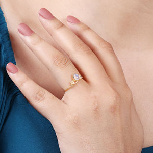 925แหวนเงินสเตอร์ลิงสีรุ้งประดับอัญมณีสีทอง18K สำหรับผู้ชาย/ผู้หญิงแหวนสำหรับงานแต่งงาน/ปาร์ตี้ - Product Image 2