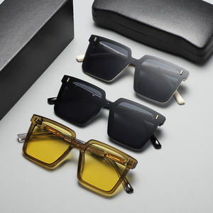 Lunettes de soleil carrées surdimensionnées tendance pour femmes, protection UV400, monture complète, verres PC, style mode YC715 - Product Image 2