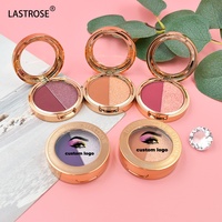 Palette d'ombres à paupières minérales imperméables en gros, marque privée, poudre scintillante, double teinte, dégradé, boîte dorée pour peau claire