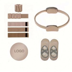 Brazalete elástico de tela con logo personalizado, juego de bandas de resistencia, peso para tobillo y muñeca, deslizador para el hogar, anillo de Pilates - Product Image 1