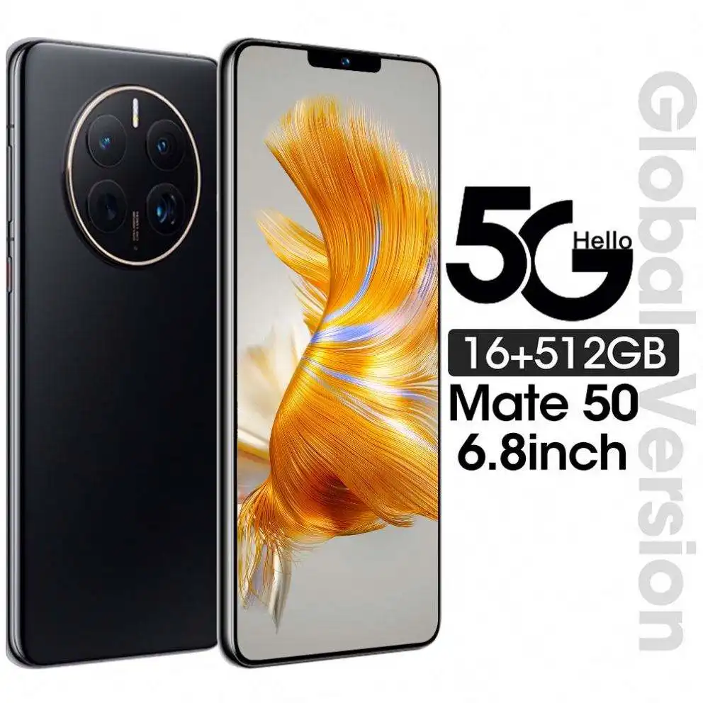 Mate50 6,8 Zoll 24 MP + 48 MP 16 GB + 512 GB mobiles Android-Smartphone mit 10 Kernen und 5 G, so dass Mate50 Pro + 512 GB mobiles iPhone