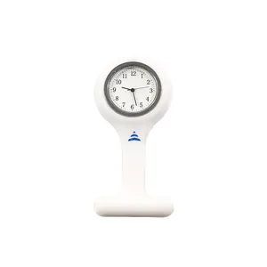 Oem Luxury Nurse Watch Silicone Promotional Gift Custom Brooch Chest Silicone FOB Nurse Watch Digital Nurses Pin Watch For Women