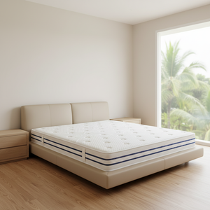 Matelas roulé compressé sous vide, hybride ressorts ensachés et mousse à mémoire de forme gel, taille King, pour appartement, livré en boîte - Product Image 3