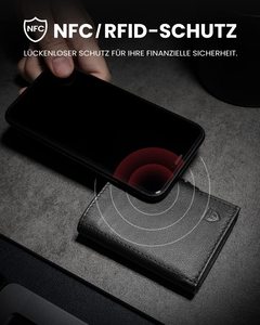 Thumbs-up <span class=keywords><strong>Mini</strong></span> người đàn ông Pop Up chủ thẻ Nappa da đen cổ điển tối giản dây kéo túi tiền xu Pop Up nút trifold Ví - Product Image 5