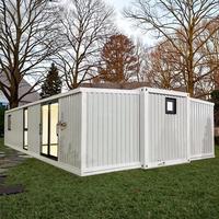 Maison modulaire extensible et flexible à structure durable, maisonnette en panneaux sandwich d'acier pour appartements, hôtels, villas et espaces événementiels