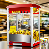 Machine à Popcorn à Air Chaud Sans Huile en Acier Inoxydable pour Comptoir, Capacité 300-350g, Idéale pour Cafés, Saine et Faible en Gras, Électrique 220V