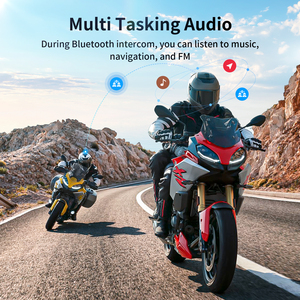 FODSPORTS FX7 Motorradhelm-Intercom Bluetooth 5.4 Mesh-Gruppen-Intercom für 10 Fahrer 2000M Wasserdichtes Kommunikations-<span class=keywords><strong>Headset</strong></span> - Product Image 3