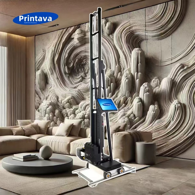 Printava Automatic Vertical Wall Printing Machine 3D Wall Printer Robot for Paintings and Wall Arts Decor 3D Wallpaper