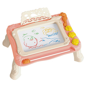 Tableau à dessin magnétique pour enfants de 3 à 6 ans, Table d'art en plastique effaçable avec autocollants et marqueurs, jouet créatif pour enfants - Product Image 1