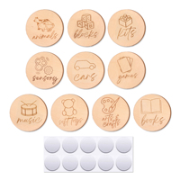 Étiquettes Trofast en bois personnalisées étiquettes de rangement de boîte à jouets étiquettes décor de salle de jeux étiquettes de jouets en bois puces rondes personnalisées