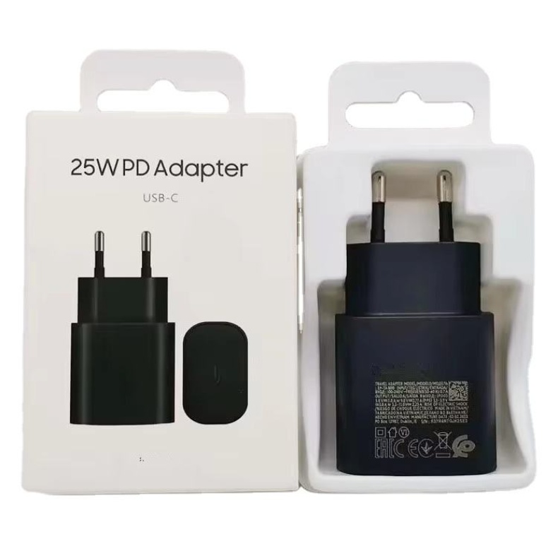 Лучшие продажи PD 25 Вт USB C супер быстрая зарядка адаптер питания портативный Type-C настенное зарядное устройство для Samsung S25 S24 S23 S22 A73