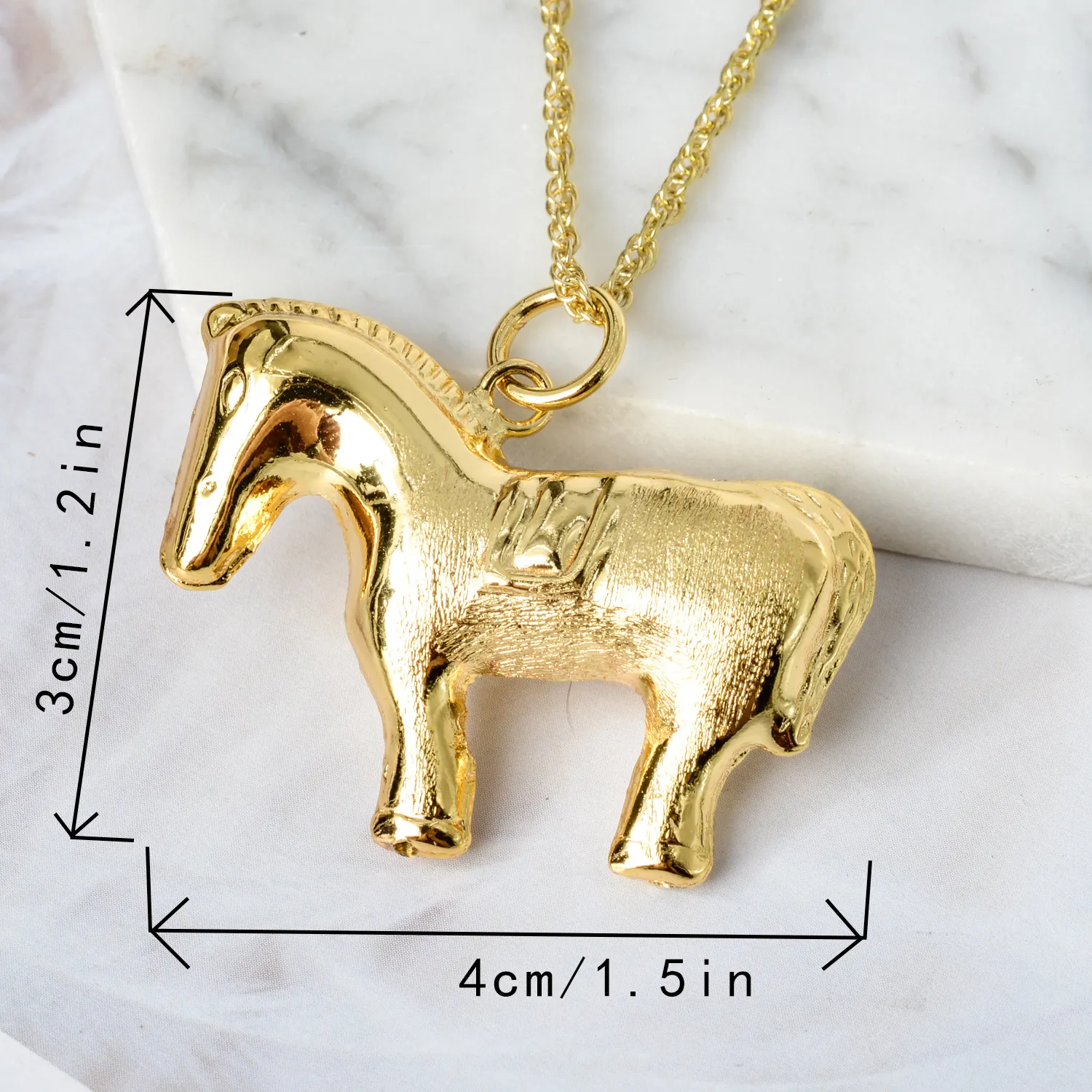 Pendants For Necklace 14k Gold Plated Fashion Horse Jewelry For Women With High Quality Fashion Gift Pendant Necklace