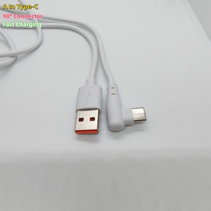 Cavo USB a Forma di L da USB A a Tipo C Bianco 3A 2m per Desktop - Product Image 1