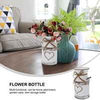 Seau à fleurs Pot en métal galvanisé métal ferme cruche jardinière fer pichet décoratif peut rustique Vintage étain français Shabby Vase