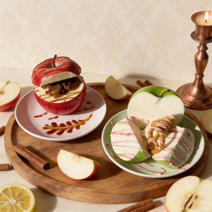 Décoration de plat pomme rouge, tranches de pomme verte, présentoir en mousse plastique écologique, modèle de maison de poupée, dessert, sauce cannelle, maison miniature - Product Image 5