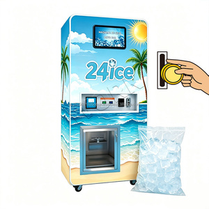 Máquina expendedora de hielo totalmente automática, equipada con sistema automático de embolsado y sellado, apta para autoservicio en exteriores 24/7. - Product Image 1