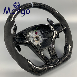 Accessoires de voiture <span class=keywords><strong>Volant</strong></span> en fibre de carbone forgé personnalisé pour Mercedes Benz W204 AMG Classe A CLA CLS GLA GLE 180 200 220 250 320 - Product Image 2