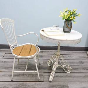 Chaise de salle à manger/café INNOVA en bois industriel blanc, style vintage rustique et écologique, idéale pour les événements de mariage - Product Image 6