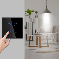 Touchmi Neues Design WLAN-Smart-Wandtastschalter und Deutsche Steckdose für Zuhause Zigbee Glaspanel-Schalter