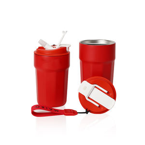 Tasses à café isothermes personnalisées de 16 oz, en acier inoxydable à double paroi, anti-fuite, avec couvercle à paille, gobelet thermique pour voyage, bureau, fête, camping - Product Image 2