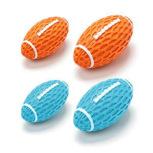 Puppy Teething Rugby <b>Ball</b> Toy Orange Vocalization Chewable Pet <b>Dog</b> Interactive Training Sound Making Toy - Product Image 2