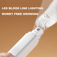 Lima Eléctrica Inalámbrica Profesional para Uñas de Mascotas, Juego de Herramientas para el Cuidado de las Patas de Perros y Gatos, Cortaúñas para Mascotas con Luz LED
