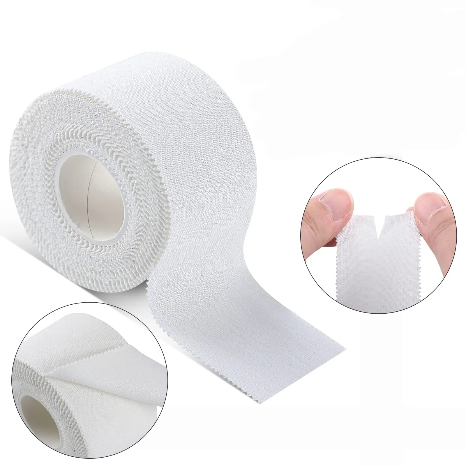 Custom Logo Cotton Rayon Zinc Oxide Bandage 5cm Athletic Tape with Foam Sports Wrap Protection for Sports Injuries